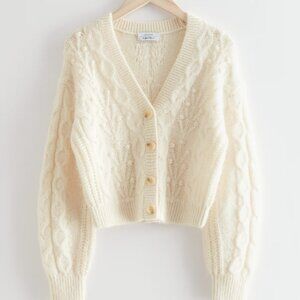 & Other Stories Cable Knit Finish Cardigan Size XS (US: 2)